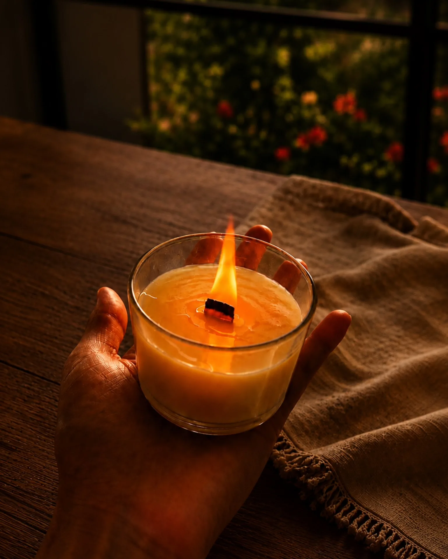 Vela Pavio de Madeira M — Lavanda